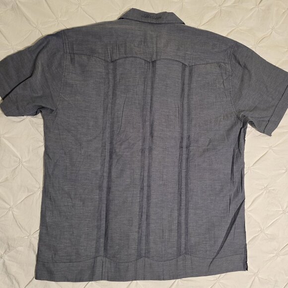 NWT Howler Brothers Guayabera Indigo Blue Oxford (L) - Picture 6 of 6
